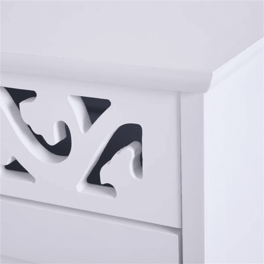 HOMCOM Armário Auxiliar Casa de Banho com 3 Gavetas Armário Multifuncional Móvel de Armazenamento para Casa de Banho Cozinha Dormitório 29,8x29,8x68,5 cm Branco