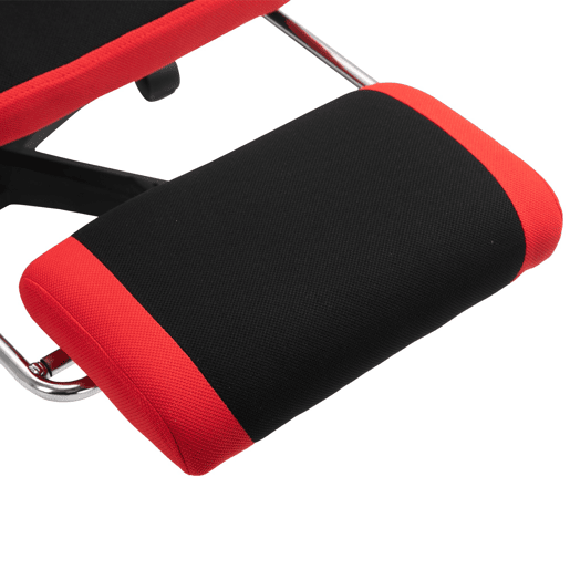 Vinsetto Cadeira de escritório ergonômica ajustável em altura giratória de 360 u200Bu200B° Reclinável até 135 graus comapoio de braços Apoio para os pés retrátil 58x72x108-118 cm Vermelho