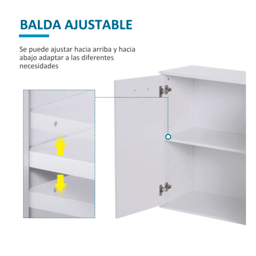 HOMCOM Armário Gabinete Aparador Móveis para Organizador de Armazenamento Refeições Polivalentes com Portas e Gavetas 106x35x76cm