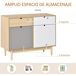 Aparador Auxiliar MDF HOMCOM, hogar - muebles de comedor 100 Aparador Auxiliar MDF HOMCOM, hogar - muebles de comedor 100 Multicolor
