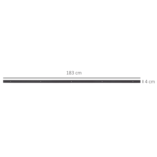 HOMCOM 67T183cm Ferragens para Porta Corredeira Kit de Acessórios para Porta Corredeira de Madeira com Guia de Chão Trilho de Aço de Carbono Café Escuro