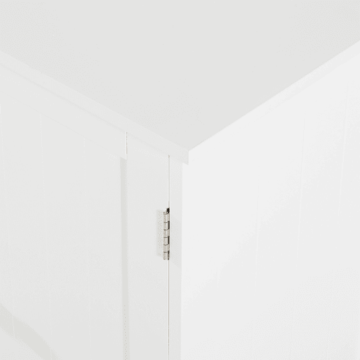 HOMCOM Móvel para Lavatório Pousar Armário Casa de Banho de Armazenamento com 2 Portas e Prateleira Interior Ajustável Moderno 60x30x60 cm Branco