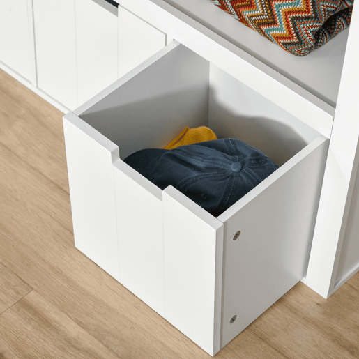 HOMCOM Aparador de Sala de Estar Armário Auxiliar de Armazenamento Moderno com Prateleira Aberta e 3 Gavetas para Dormitório Sala de Estar 102x33x61,5cm Branco