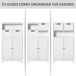 Armario de Baño MDF kleankin, hogar - baño Armario de Baño MDF kleankin, hogar - baño Blanco