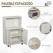 Aparador Auxiliar para Microonda Tablero de Partículas E1 HOMCOM 60 Aparador Auxiliar para Microonda Tablero de Partículas E1 HOMCOM 60 Blanco
