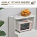Aparador Auxiliar para Microonda Tablero de Partículas E1 HOMCOM 60 Aparador Auxiliar para Microonda Tablero de Partículas E1 HOMCOM 60 Blanco