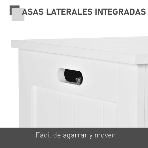 HOMCOM Baú de Armazenamento de Madeira Baú de Arrumação com Dobradiça de Segurança para Dormitório Sala de Estar Carga Máxima 20 kg 81x40x46 cm Branco