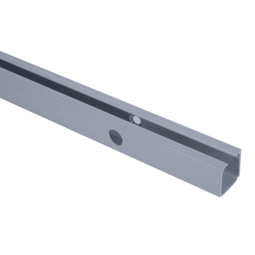 HOMCOM Ferragens para Porta de Correr 200 cm Kit de Ferragens Trilho de Madeira e Acessórios de Liga de Alumínio Marrom