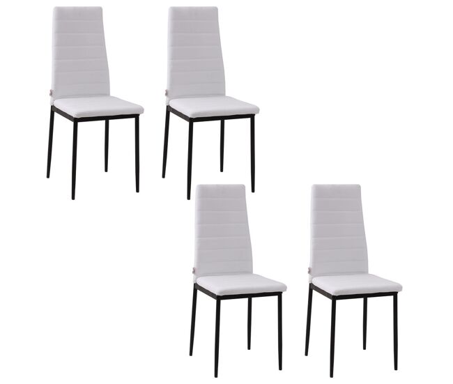 Sillas de Comedor Espuma, Metal, Poliéster HOMCOM