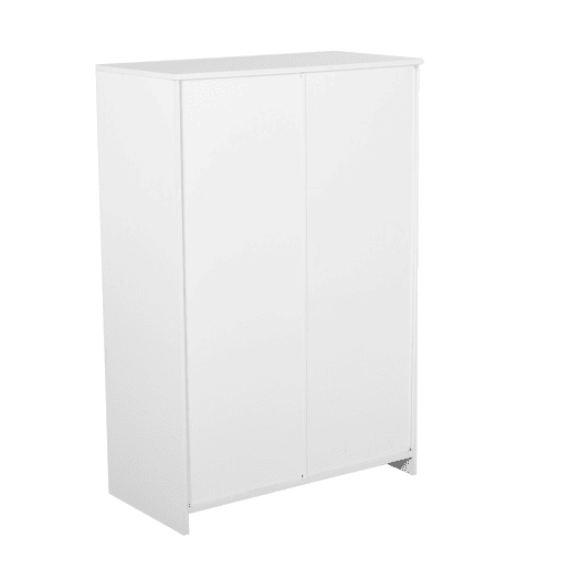 HOMCOM Armário de escritório com 2 portas deslizantes e 3 prateleiras para escritorio 80x40x120 cm Branco