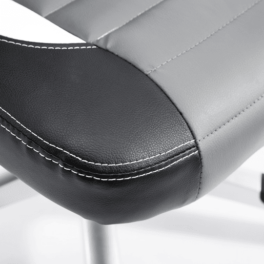 HOMCOM Cadeira de escritório ergonômica Altura ajustável apoio de Braço dobrável com 5 rodas Carga 120 kg 65x69x112-122 cm cinza