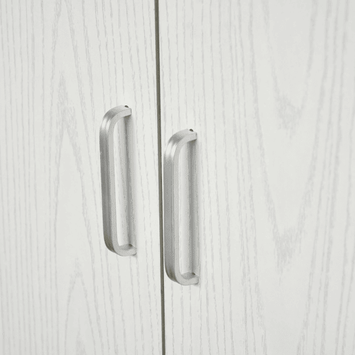 HOMCOM Armário Auxiliar para Cozinha com 3 Armários com Portas Prateleira Ajustável Gaveta e Prateleira Aberta 71x41x178 cm Branco