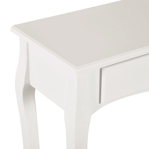 HOMCOM Mesa Tipo Consola para Sala de Estar Consola para Entrada com 2 Gavetas e Prateleira Inferior 100x33x75cm Branco