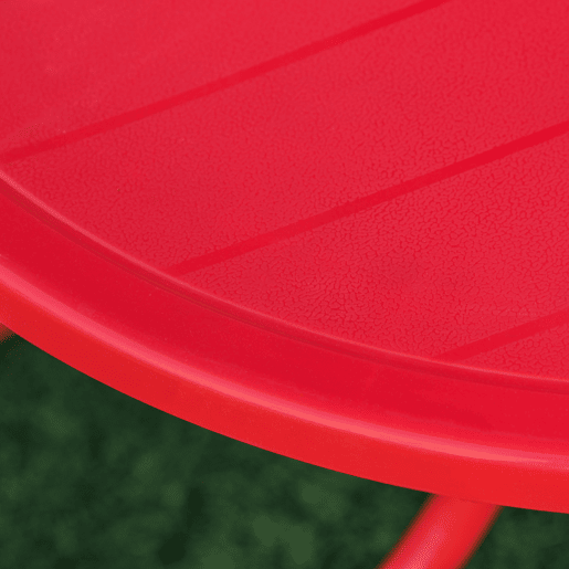 Outsunny Conjunto de Mesa e Cadeira de Jardim Conjunto de Picnic Dobrável para Crianças Conjunto de Mesa com Chapéu de Sol com Altura Ajustável 100-125cm Desenho de Joaninha Vermelho