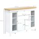 Aparador de Cocina MDF, Vidrio Templado HOMCOM, hogar - cocina 120 Aparador de Cocina MDF, Vidrio Templado HOMCOM, hogar - cocina 120 Blanco
