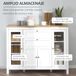 Aparador de Cocina MDF, Vidrio Templado HOMCOM, hogar - cocina 120 Aparador de Cocina MDF, Vidrio Templado HOMCOM, hogar - cocina 120 Blanco