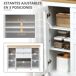 Aparador de Cocina MDF, Vidrio Templado HOMCOM, hogar - cocina 120 Aparador de Cocina MDF, Vidrio Templado HOMCOM, hogar - cocina 120 Blanco