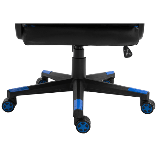Vinsetto Cadeira Gaming Cadeira de Escritório Ergonómica com Altura Regulável Basculante com Apoio de Cabeça e Almofada Lombar 61x70x121-129 cm Azul