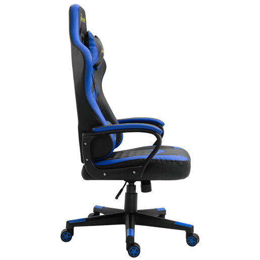 Vinsetto Cadeira Gaming Cadeira de Escritório Ergonómica com Altura Regulável Basculante com Apoio de Cabeça e Almofada Lombar 61x70x121-129 cm Azul