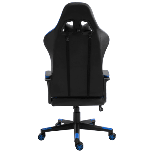 Vinsetto Cadeira Gaming Cadeira de Escritório Ergonómica com Altura Regulável Basculante com Apoio de Cabeça e Almofada Lombar 61x70x121-129 cm Azul