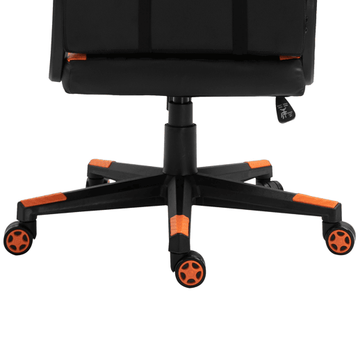 Vinsetto Cadeira Gaming Cadeira de Escritório Ergonómica com Altura Regulável Basculante com Apoio de Cabeça e Almofada Lombar 61x70x121-129 cm Laranja