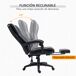 Silla Oficina Masaje PU, Espuma, PP, Nylon Vinsetto Silla Oficina Masaje PU, Espuma, PP, Nylon Vinsetto Negro