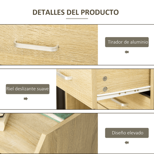 Vinsetto Gaveteiro de Escritório com Rodas, Gavetas de Escritório com 4 Gavetas, Arquivador Móvel para Escritório, Sala, para Debaixo da Mesa, 40x36x65 cm, Natural Vinsetto Gaveteiro de Escritório com Rodas, Gavetas de Escritório com 4 Gavetas, Arquivador Móvel para Escritório, Sala, para Debaixo da Mesa, 40x36x65 cm, Natural