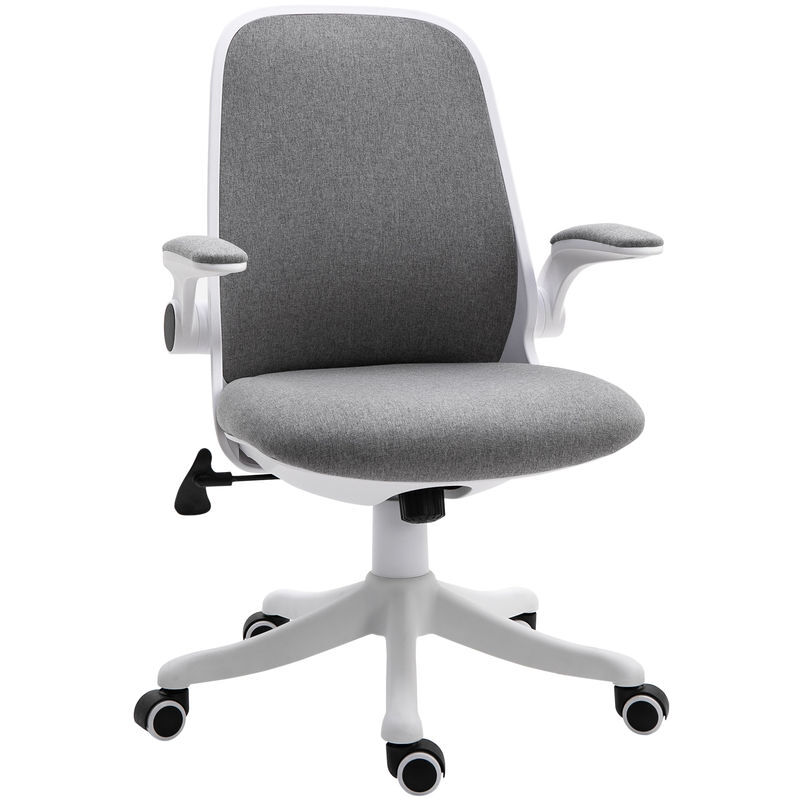 Vinsetto silla giratoria de oficina silla de escritorio basculante altura ajustable con reposabrazos elevable carga 120 kg para despacho dormitorio