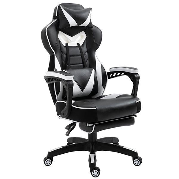 Silla para Gaming Espuma, Cuero de PU, Metal Vinsetto