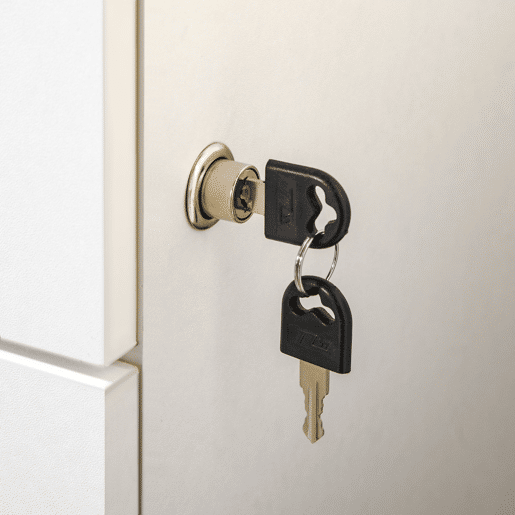 Vinsetto Bloco de Gavetas para Escritório Móvel de Arquivos com 3 Gavetas 4 Rodas e Fechadura com 2 Chaves para Escritório Secretária Casa 40x40x61,5 cm Branco