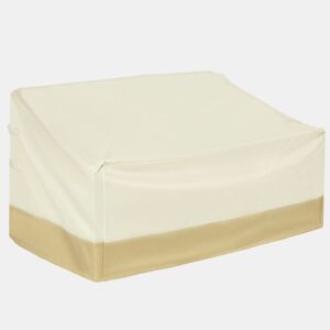 Outsunny Capa Protetora para Móveis de Jardim 152x87x59-79 cm Cobertura de Móveis Mesas Exterior Tecido Oxford 600D Impermeável com Fivela para Pátio Terraço Bege e Creme