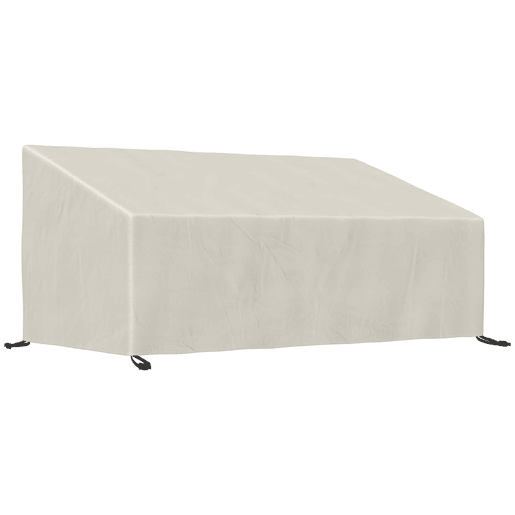 Outsunny Capa Protetora para Móveis de Jardim Cobertura de Móveis de Tecido Oxford 600D Impermeável para Sofás Bancos 218x111x63-101 cm Bege