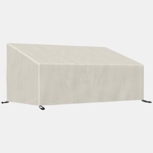 Outsunny Capa Protetora para Móveis de Jardim Cobertura de Móveis de Tecido Oxford 600D Impermeável para Sofás Bancos 218x111x63-101 cm Bege
