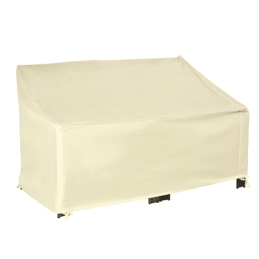 Outsunny Capa Protetora para Banco 2 Lugares Capa Protetora de Móveis Impermeável Exterior Jardim Proteção contra Chuva e Sol 140x84x5694cm Creme