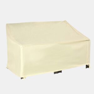Outsunny Capa Protetora para Banco 2 Lugares Capa Protetora de Móveis Impermeável Exterior Jardim Proteção contra Chuva e Sol 140x84x5694cm Creme