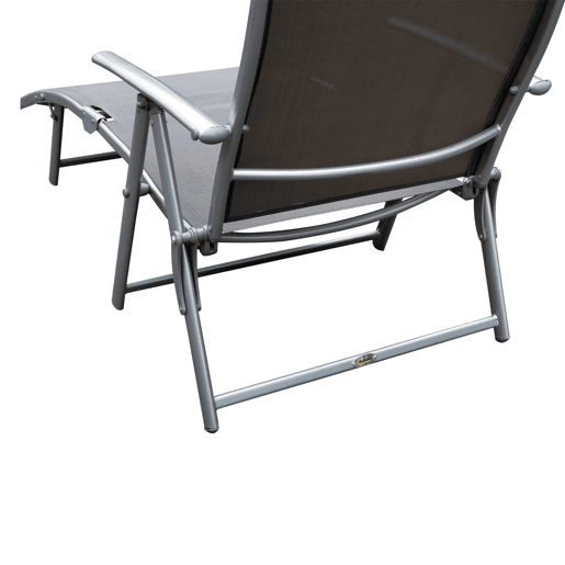 Outsunny Espreguiçadeira Dobrável de Jardim com Encosto Ajustável em 7 Posições Apoio para a Cabeça para Terraço Piscina Exterior Carga Máxima 165kg 137x63,5x100,5cm Cinza