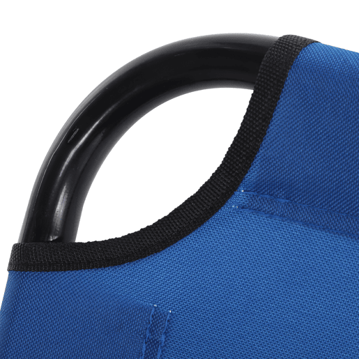 Outsunny Espreguiçadeira Dobrável Reclinável com Ângulo Ajustável de 3 Posições para Exterior Carga 120 kg 188x56x28 cm Azul