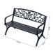 Banco de jardín Outsunny negro 85x127x60 cm 127x60 Banco de jardín Outsunny negro 85x127x60 cm 127x60 Negro