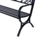 Banco de jardín Outsunny negro 85x127x60 cm 127x60 Banco de jardín Outsunny negro 85x127x60 cm 127x60 Negro