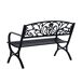Banco de jardín Outsunny negro 85x127x60 cm 127x60 Banco de jardín Outsunny negro 85x127x60 cm 127x60 Negro