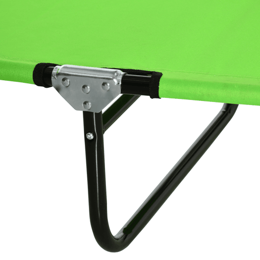 Outsunny Espreguiçadeira Dobrável com Encosto Regulável em 4 Posições, Espreguiçadeira de Jardim com Orifício para Leitura, Almofada, Estrutura Metálica e Tecido Oxford para Praia e Terraço, Peso Máx. 120 kg, 190x56x28 cm, Verde