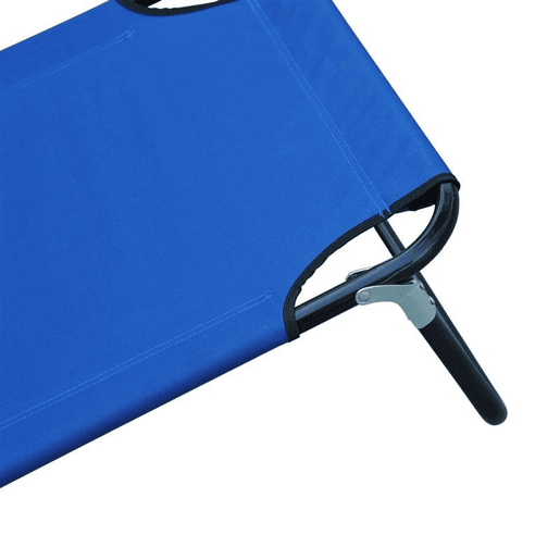 Outsunny Espreguiçadeira Dobrável com Encosto Regulável em 4 Posições Espreguiçadeira de Jardim com Orifício para Leitura Almofada Estrutura Metálica e Tecido Oxford para Praia Terraço Carga 120 kg 190x56x28 cm Azul