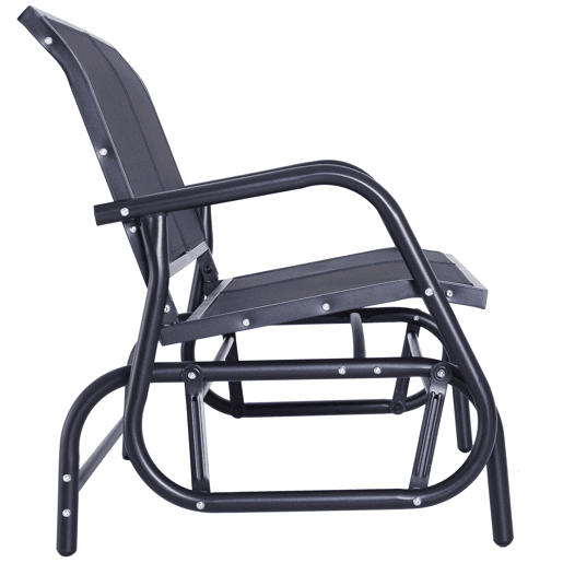 Outsunny Banco Baloiço tipo Cadeira Oscilante para Jardim ou Pátio com 2 Lugares 120x70x85 cm Suporta até 200 kg em Metal e Tecido Texteline