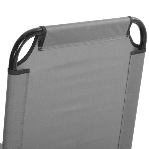 Outsunny Espreguiçadeira Dobrável Reclinável com Ângulo Ajustável de 3 Posições para Exterior Carga 120 kg 188x56x28 cm Cinza