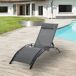 Tumbona Outsunny reclinable con respaldo 5 posiciones gris Tumbona Outsunny reclinable con respaldo 5 posiciones gris Gris
