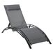 Tumbona Outsunny reclinable con respaldo 5 posiciones gris Tumbona Outsunny reclinable con respaldo 5 posiciones gris Gris