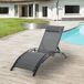 Tumbona Outsunny reclinable con respaldo 5 posiciones gris Tumbona Outsunny reclinable con respaldo 5 posiciones gris Gris