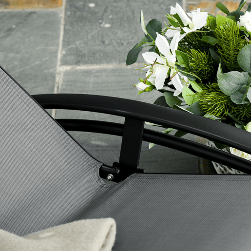 Outsunny Espreguiçadeira Reclinável com Encosto Ajustável em 5 Posições e Apoio de Cabeça Removível Acolchoado Alumínio Textilene para Varanda Terraço Jardim 171x64x82 cm Cinza