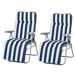 2 Tumbonas Plegable Acero, Poliéster Outsunny 2 Tumbonas Plegable Acero, Poliéster Outsunny Azul