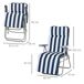 2 Tumbonas Plegable Acero, Poliéster Outsunny 2 Tumbonas Plegable Acero, Poliéster Outsunny Azul